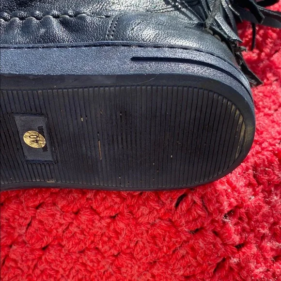 El Vaquero Black Fringe Knee-High Boots1